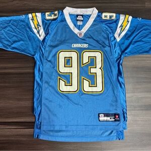 Reebok San Diego Chargers Luis Castillo #93 NFL Authentic Equipment Jersey Men M